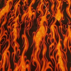 New  Flame Pattern Cotton Apron Adult sz Hand Ceafted